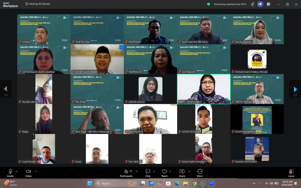 IBK NITRO Gelar Webinar Series #2 dengan Topik “Building Influence Through Effective Communication Skills” dalam Rangka Road to ICon-FiBank 2026